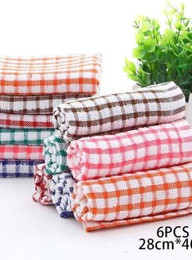 6PCS Cotton Kitchen Towel Absorbent Clean Dish Towels Kichen