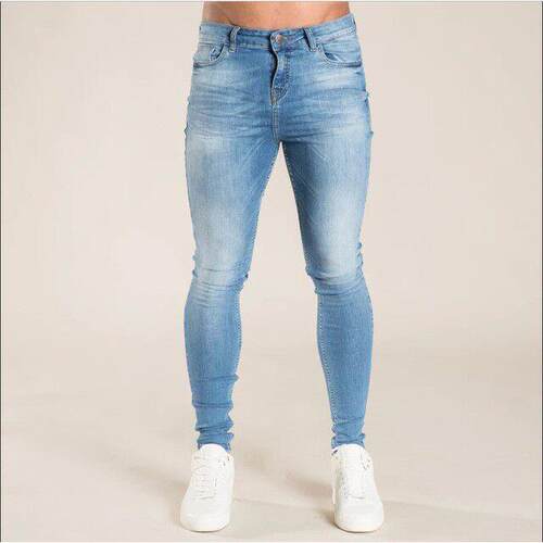 Man Plus Size Pants skinny Jeans Trousers Men 小脚牛仔长裤男