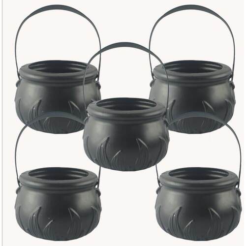 10pc Halloween Prop PP Witch Cauldron Skull Pot Candy Kettle