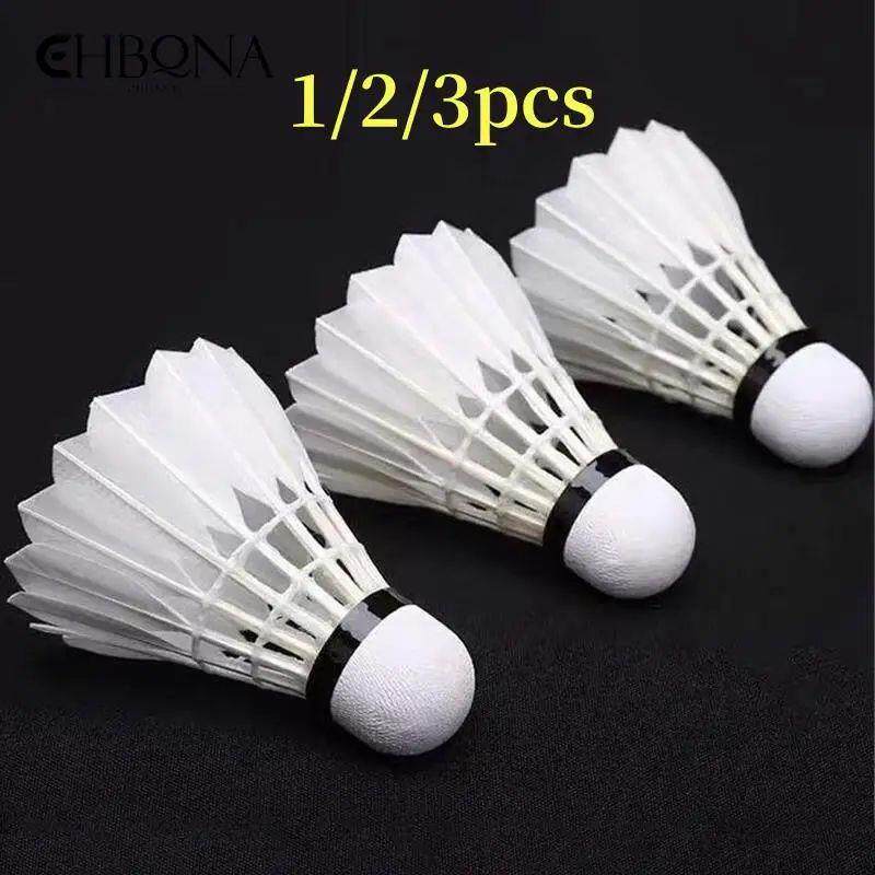 1/3pcs Badminton Balls Shuttlecock White Goose Feather Flyin
