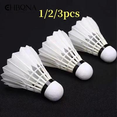 1/3pcs Badminton Balls Shuttlecock White Goose Feather Flyin