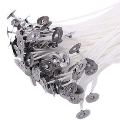 100Pcs/Set Low-Smoke Candle Wicks Cotton Core Waxed Wick 8/1