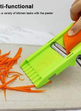 2 In 1 Multi-Knife Peeler with Grid Plate Julienne Strips