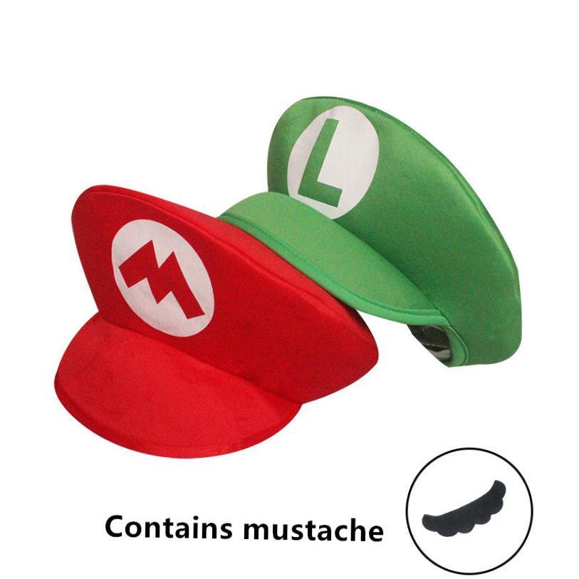 Super Mario Bros Luigi Cartoon Cosplay Hat Classic toys Anim