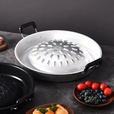 Grill Plate Bbq Pan For Camping Rack Roaster Household