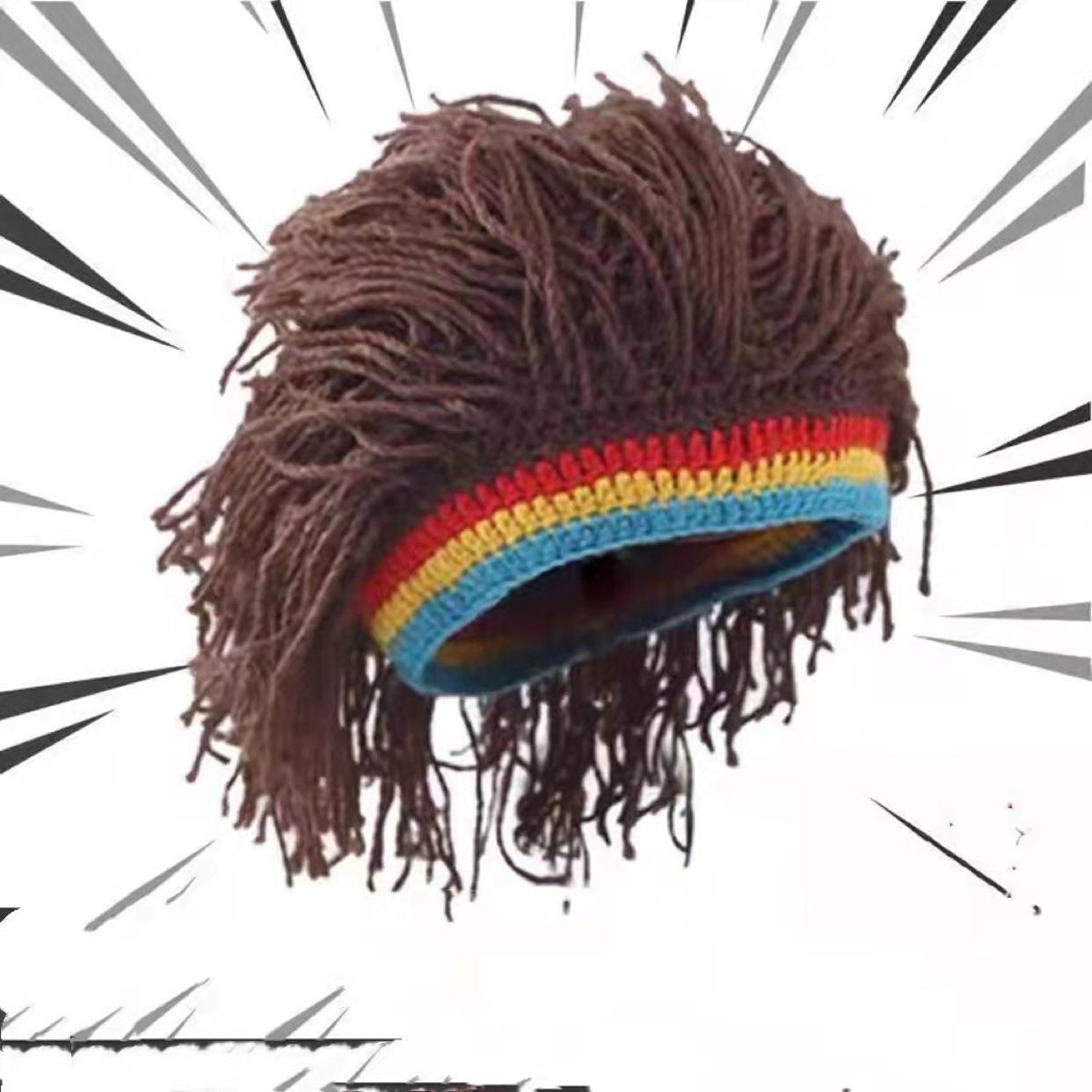 Reggae dirty braid wig yarn cap 雷鬼脏辫假发毛线帽