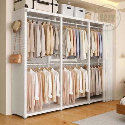 金属洞洞板衣柜卧室家用一体衣橱