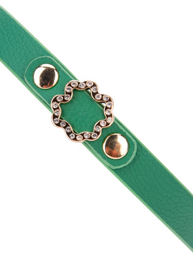 粉绿撞色钻饰choker项圈甜美风