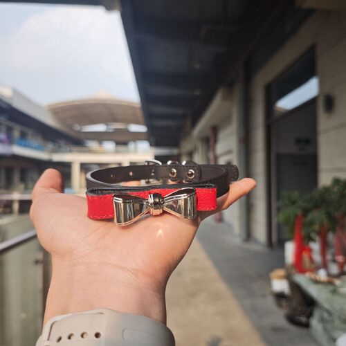 红黑蝴蝶结choker项圈甜辣妹