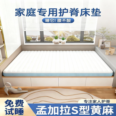 床垫家用卧室偏硬护脊加厚不塌陷不变形可拆洗天然黄麻榻榻米定制
