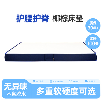 天然环保3e椰棕床垫护腰护脊腰疼专用全棕垫子乳胶纯棕榈偏硬家用