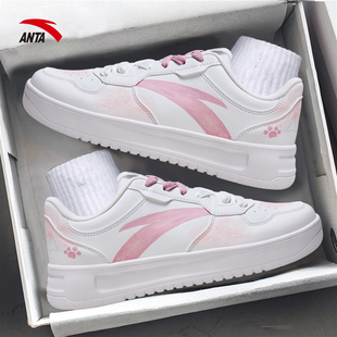 安踏手绘定制板鞋女款轻便简约软底休闲鞋涂鸦DIY女鞋学生平底鞋