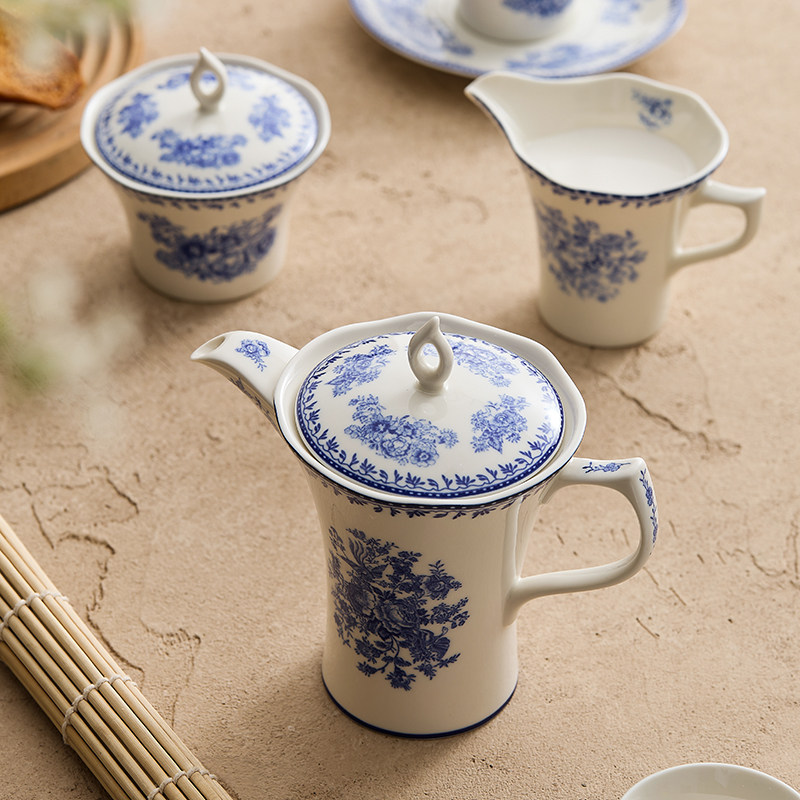 下午茶茶壶德化陶瓷高档轻奢家用下午茶具套装咖啡壶大容量茶壶NK