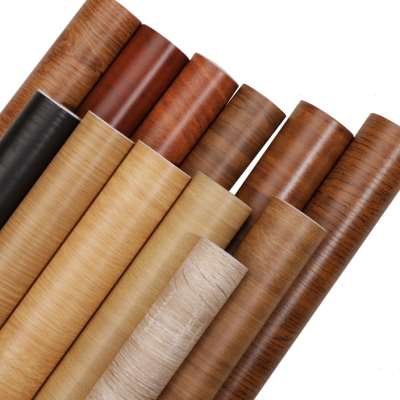 加厚防水木纹贴纸自粘波音软片墙纸木板家具翻新木纹纸不干胶墙贴