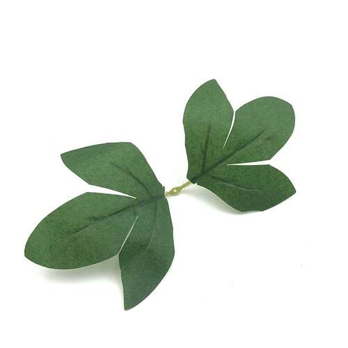 2cm2叉牡丹叶丝印布叶子绢布丝网花仿真假植物花叶配件厂家