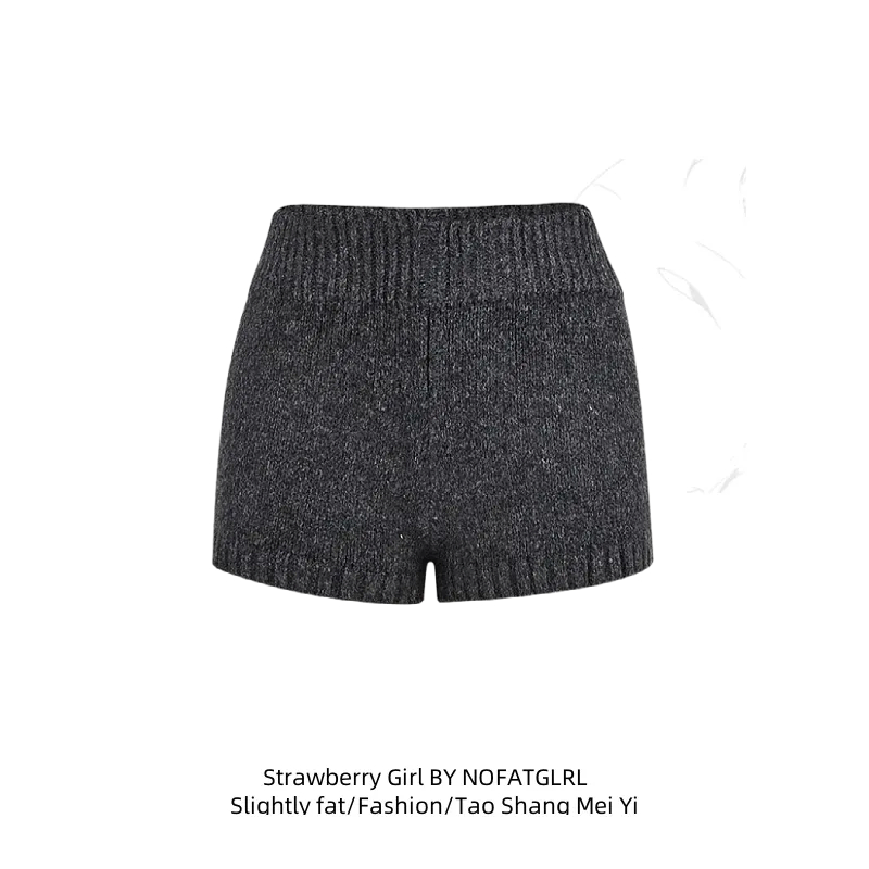 百搭毛线显瘦高腰时尚阔腿裤