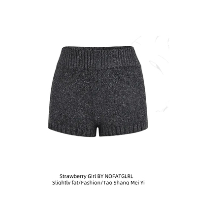 百搭毛线显瘦高腰时尚阔腿裤