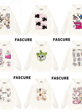 【Fascure】动物大合集连帽情侣卫衣女冬季百搭宽松oversize卡通