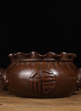 苏工紫色黄铜金钱袋 家居装饰创意礼品铜摆件 工艺品摆设一件