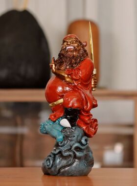 天师钟馗摆件 家居玄关办公室中式人物装饰品 乔迁礼品纯铜工艺品