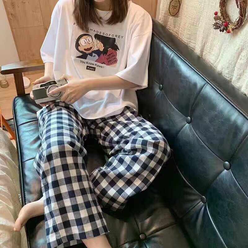 夏季新款韩版宽松睡衣套装