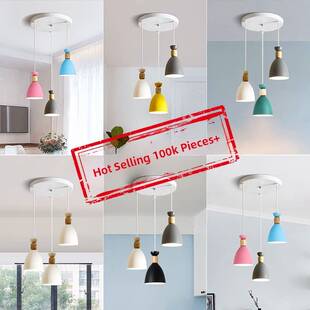 时餐厅吊灯三室头现代极简主义卧酒吧灯斯堪 餐纳维亚创意尚马卡