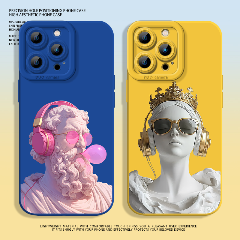 抽象适用苹果15手机壳iphone13promax搞怪17小米14情侣14pro华为mate70pro新款16液态硅胶红米k80小众k70至尊