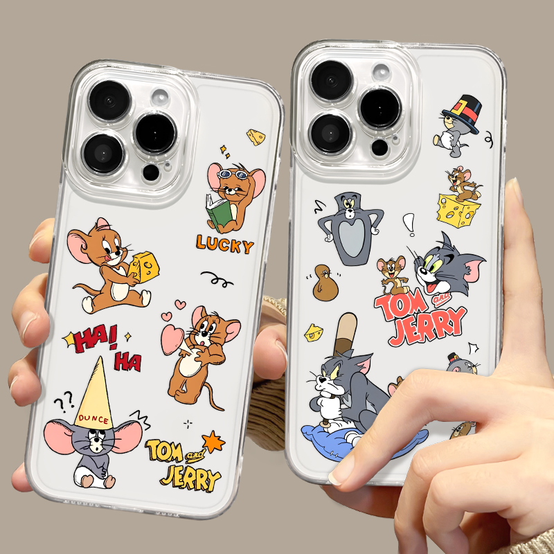 猫和老鼠适用小米15手机壳14pro小众14透明13红米k80/k70/k60/k50卡通turbo新款17promax杰瑞note12汤姆+情侣