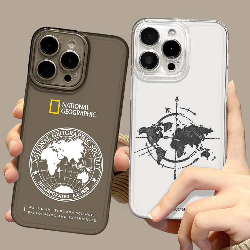 世界地图适用华为pura70手机壳nova12pro透明13高级11情侣10小众mate60新款p50荣耀300简约magic7/6防摔5全包