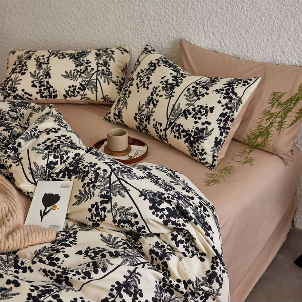 美式复古A类加厚全棉磨毛四件套秋冬长绒棉100纯棉被套床单三件套