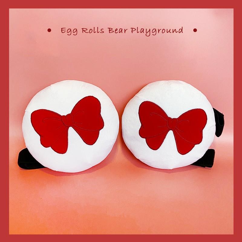 卡通可爱滑雪配件装备护臀护膝防摔护具防水男女通用红蝴蝶结护膝