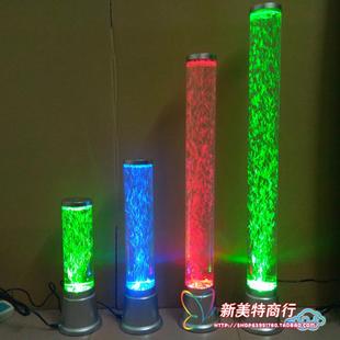 柱形喷水店铺喷气泡喷泉水舞七彩变色水柱装饰屏风风水柱气泡灯跨