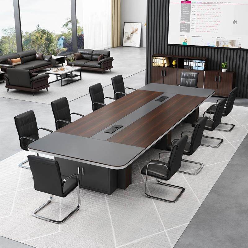 加厚大型会议桌长桌椅组合简约现代办公室洽谈桌轻奢
