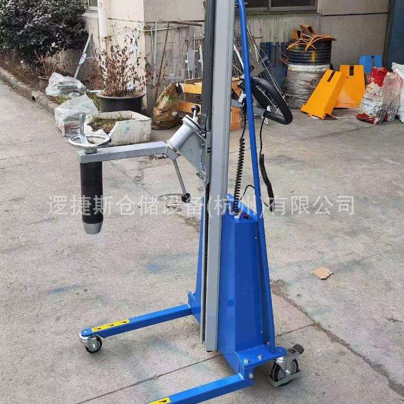 卷膜车带旋转器电动卷料升高车轻型堆高车薄膜上料车手动胀轴车