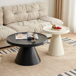 茶几小户型出租房公寓客厅家用铁艺床头柜边几大小圆高低组合茶几