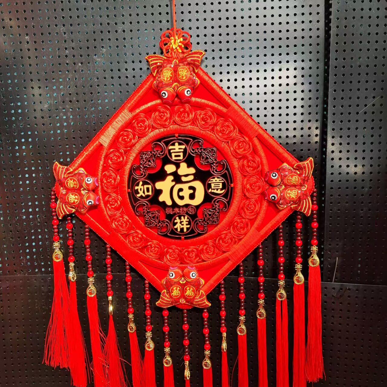 2025新款中国结挂件桃木雕刻过年搬家春节装饰品玄关过道影视墙