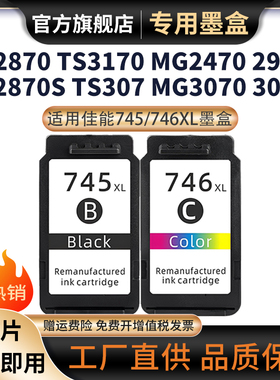 适用佳能PG-745XL CL-746XL墨盒MG2470 2570 2570S 2970 TS3170 MX497打印机连供墨盒TR4570连喷改装易加墨