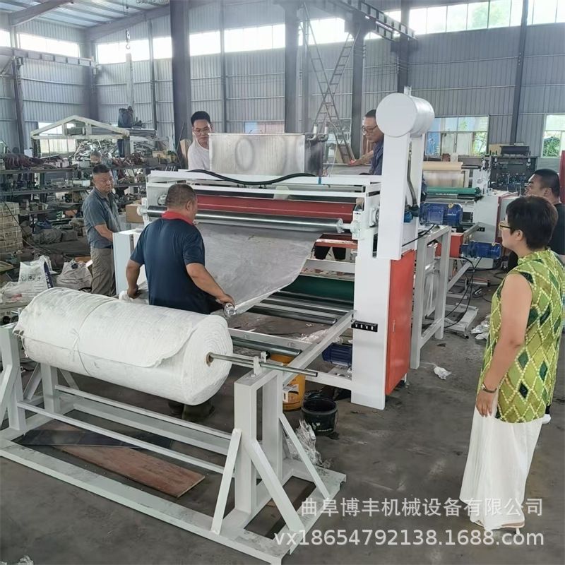 保温棉铝箔复合机 玻璃纤维棉贴面机泡沫板镀铝膜EVA热熔胶涂胶机