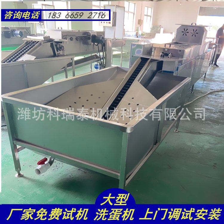 鸭蛋去泥去粪清洗机中小型蛋类清洗线 单排加长型洗蛋机 源头厂家