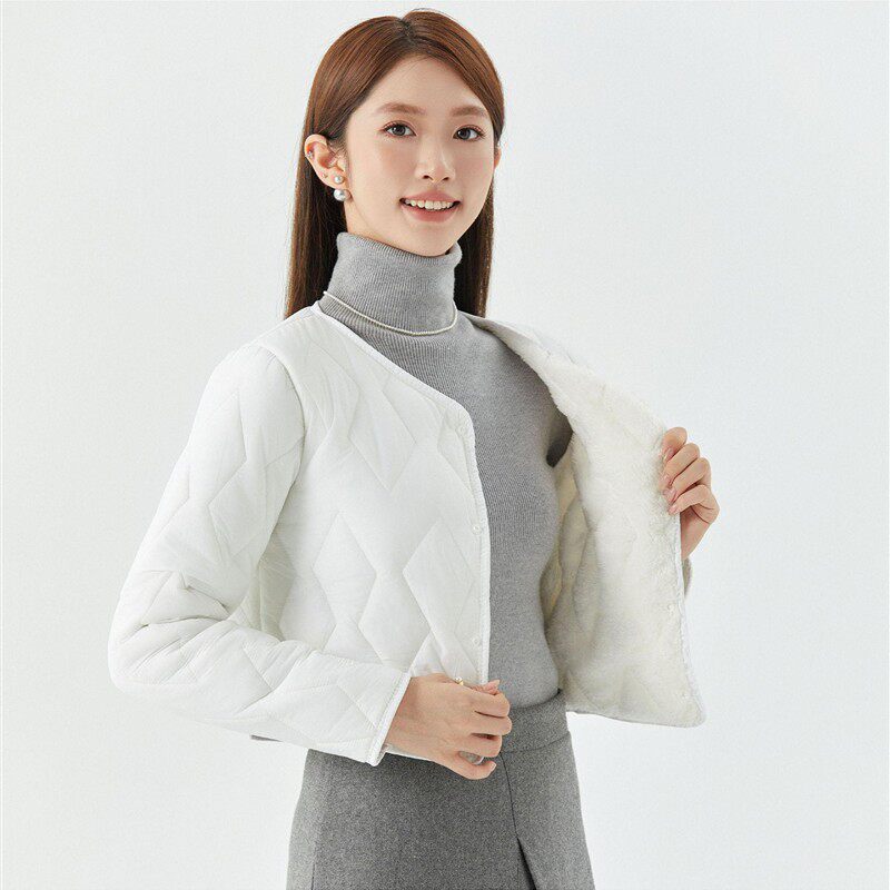 秋冬新款轻薄棉服女打底超短款长袖保暖羽绒棉内胆棉衣学生小棉袄
