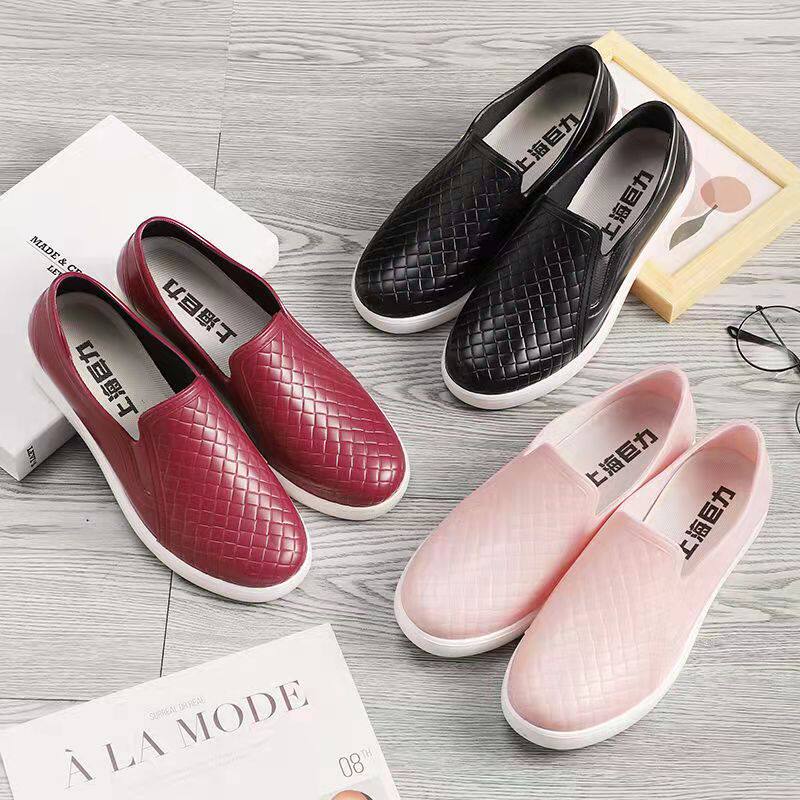 巨力浅口雨鞋女韩平底防滑防水低帮厨房工作胶鞋夏男水鞋升级韩版