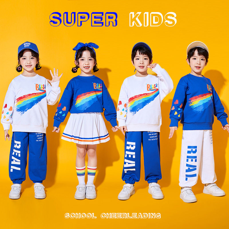 儿童啦啦队演出服六一运动会开幕式班服小学生团体合唱表演服套装