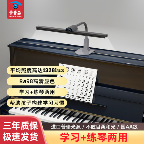 全新升级【计时】双控全光谱钢琴灯练琴专用护眼台灯儿童阅读钢琴