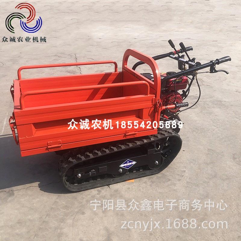 履带运输车小型手推履带式行走运输机农用山地丘陵运输车自卸车