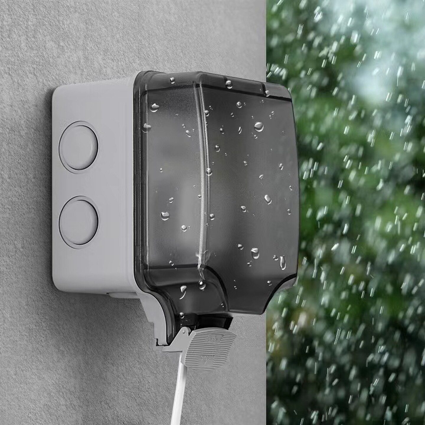 户外专用防水插座86型一体明装电源开关五孔插座防雨盒室外防暴雨