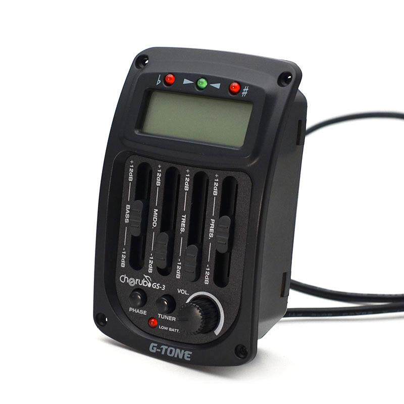 CHEURB小天使G-TONE木吉他拾音器EQ均衡器4段拾音器带调音GS-3