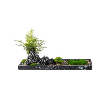 仿真绿植山石盆景摆件新中式客厅书房办公室造景植物盆栽软装饰品