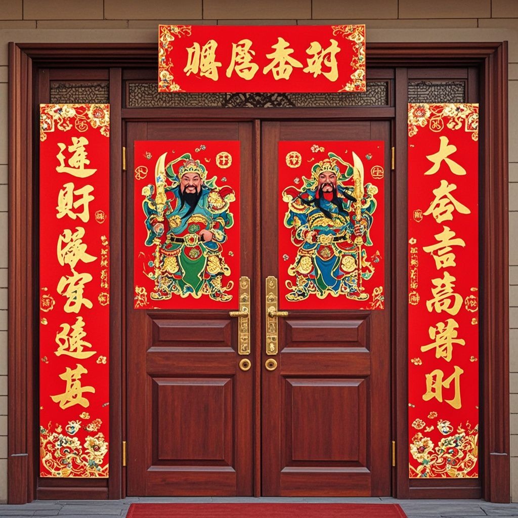 2026年春联高档春节对联门神门贴