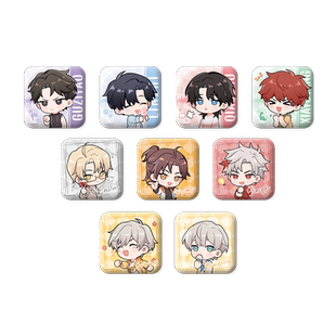 现货 艾漫 猫耳FM LASER MANTA 破亿纪念主题店 PU软方徽章吧唧