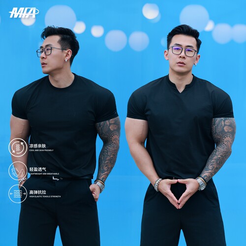 MPA PumpClub夏季口粮款阳离子透气打底高弹运动休闲健身短T